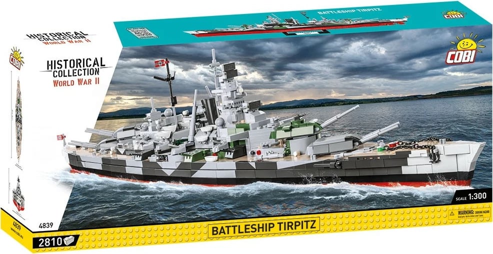 Set ndërtimi Cobi Klocki Battleship Tirpitz, 2810 pjesë, plastikë, Historical Collection