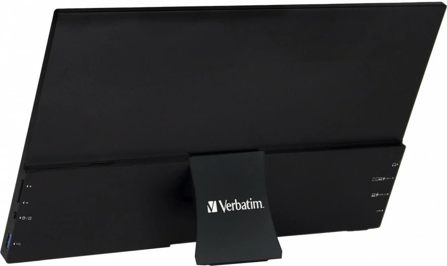 Monitor portativ me prekje, Verbatim PMT-14, 14" Full HD IPS, 10-pika, altoparlantë të integruar, USB‑C/HDMI, i zi