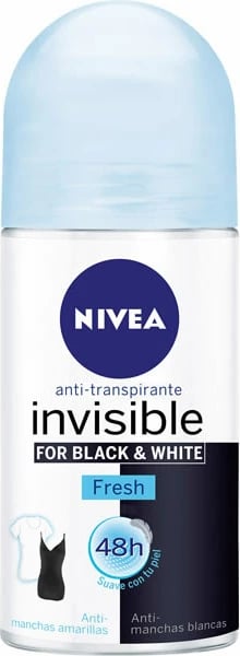 Deodorant roll-on unisex NIVEA Invisible For Black & White Fresh 50ml