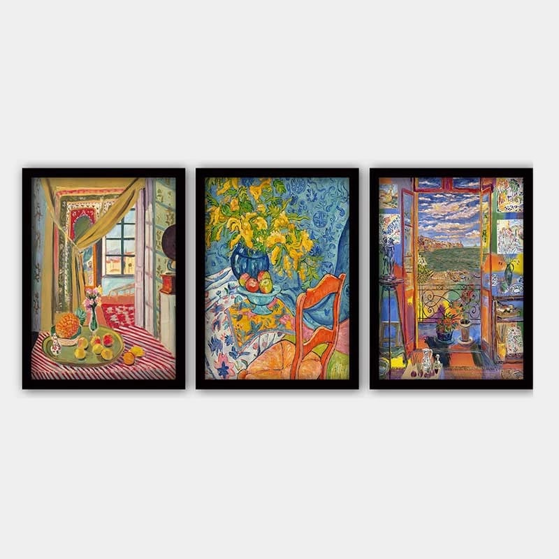 Pikturë dekorative me kornizë (3 copë), Wallity, 3SC_UN1535378_3545