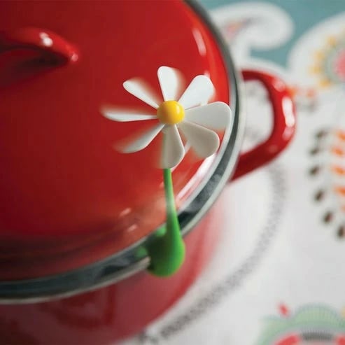 Aksesor kuzhine OTOTO Flower Power Topfwächter, plastikë, i gjelbër/bardhë/verdhe Aksesor kuzhine OTOTO Flower Power Topfwächter, plastikë, i gjelbër/bardhë/verdhe