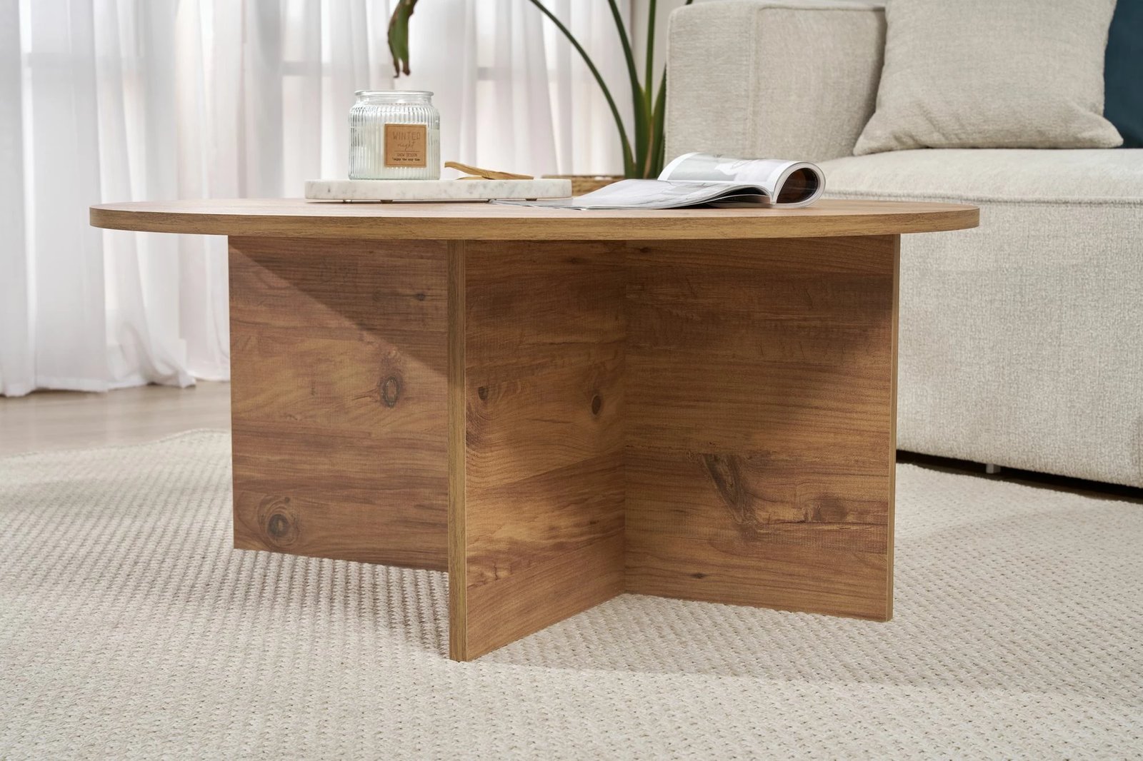 Tavolinë kafeje Nordure, Soleil, ngjyrë Atlantic Pine