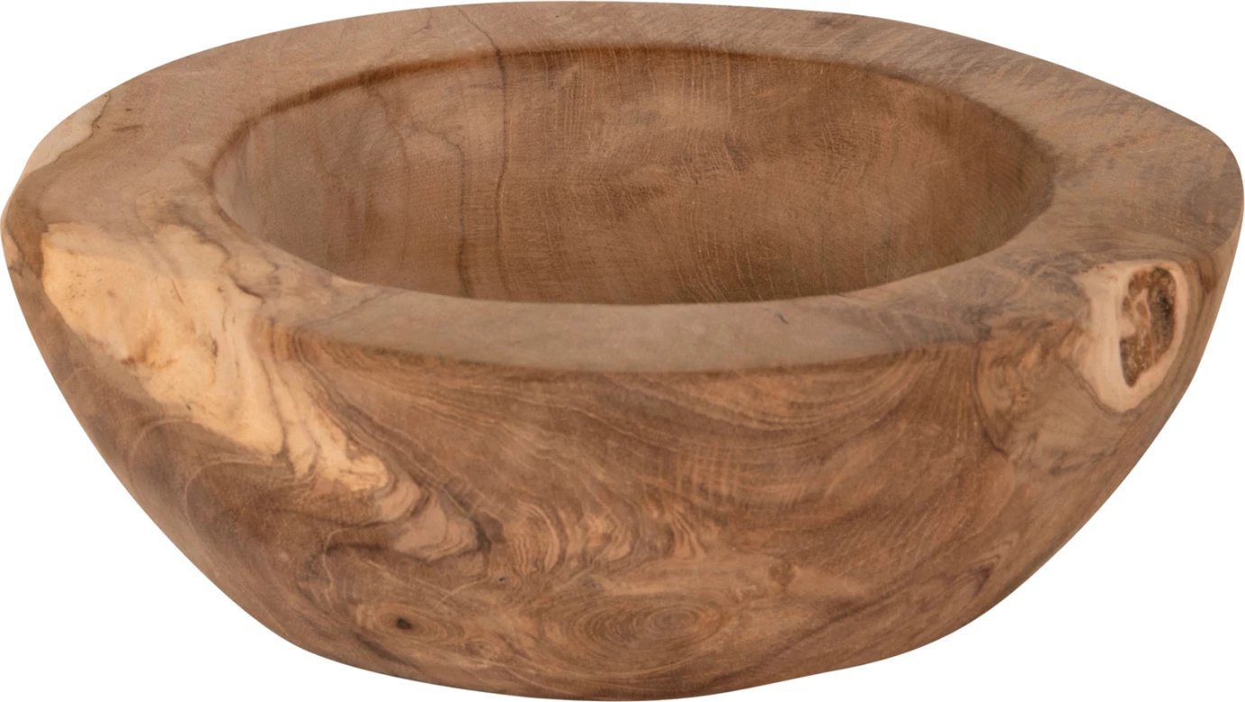 Enë dekorative për tavolinë, dru TEAK, YOKI, Φ19x6.5H cm