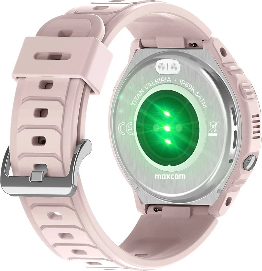 Smartwatch Maxcom FW100 Titan Valkiria, 1.3" AMOLED, 64 MB, Bluetooth, Rozë
