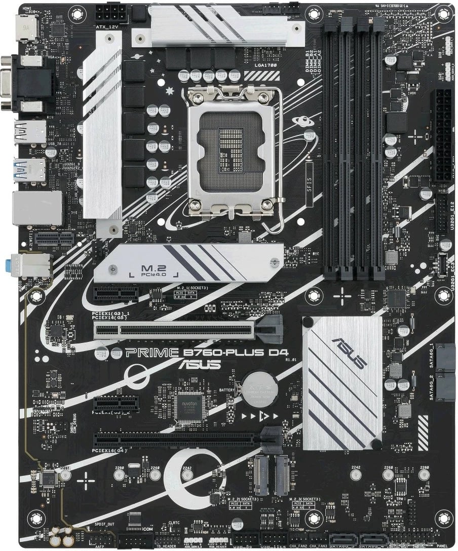 Pllakë amë Asus PRIME B760-PLUS D4, ATX, LGA1700, DDR4, e zezë