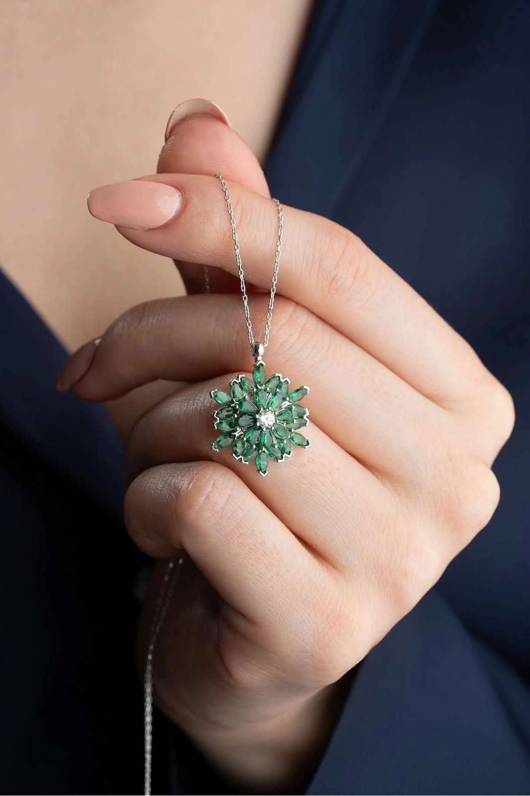 Qafore argjendi Jumeon, ngjyrë e gjelbër, DL6289