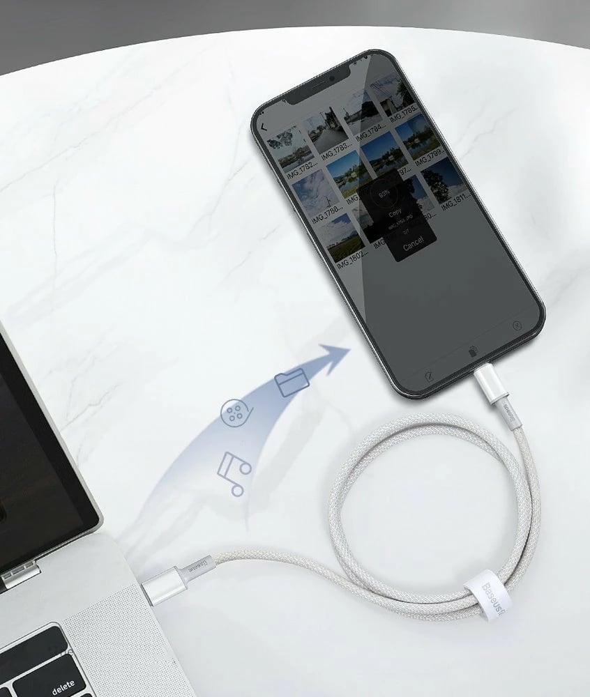 Kabllo Baseus CATLGD-A02 USB-C në Lightning, 2m, 20W, Bardhë Kabllo Baseus CATLGD-A02 USB-C në Lightning, 2m, 20W, Bardhë