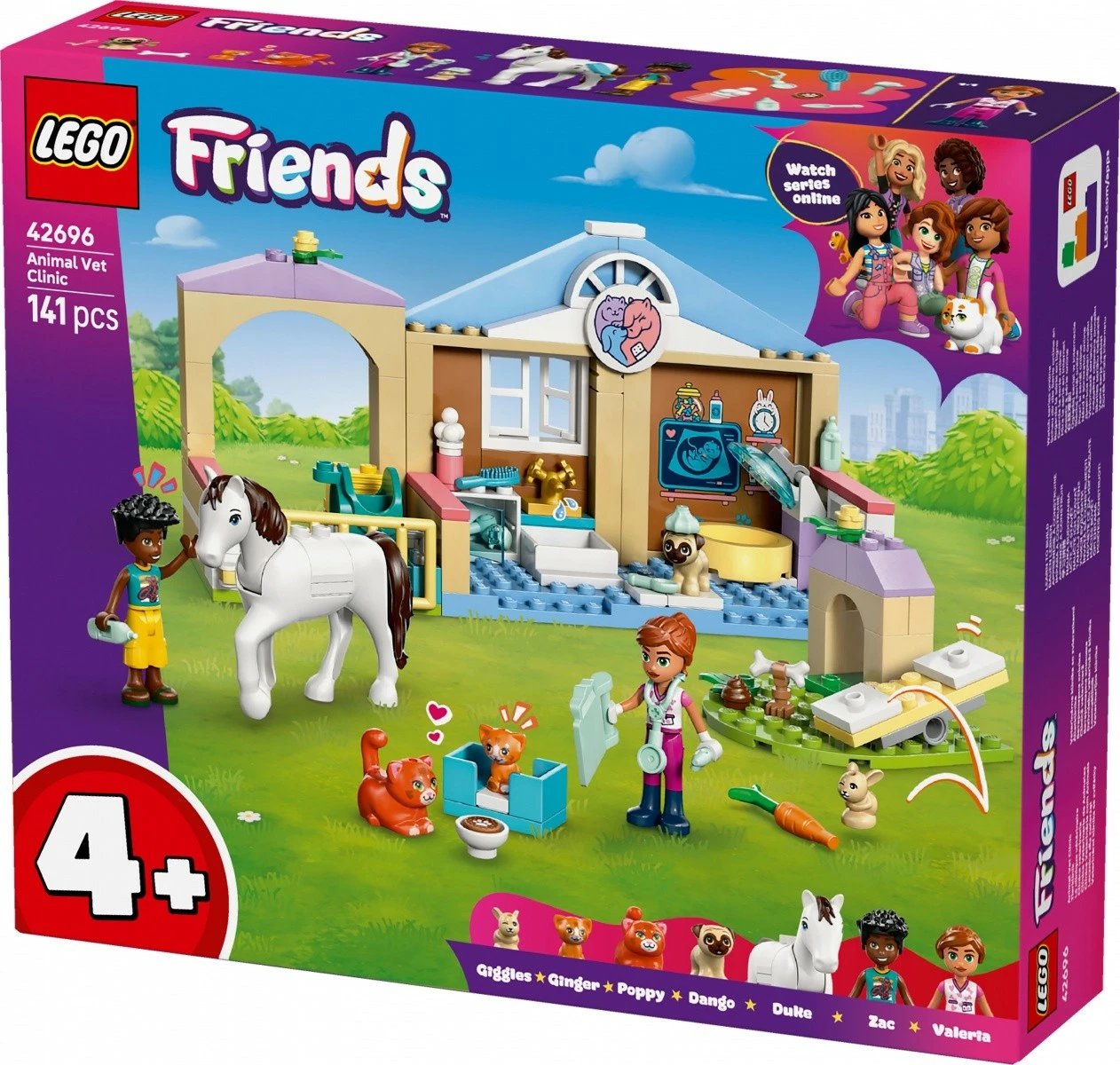 set ndërtimi LEGO Friends 42696 Animal Hospital, 141 pjesë, 4+