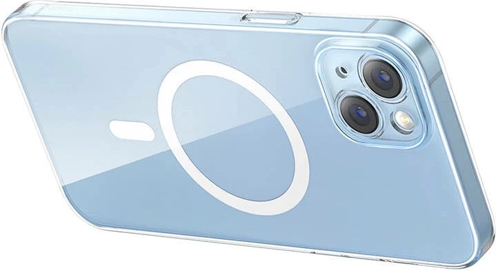 Mbështjellës Baseus Crystal Series me magnet për iPhone 14 Plus + xham i temperuar, transparent