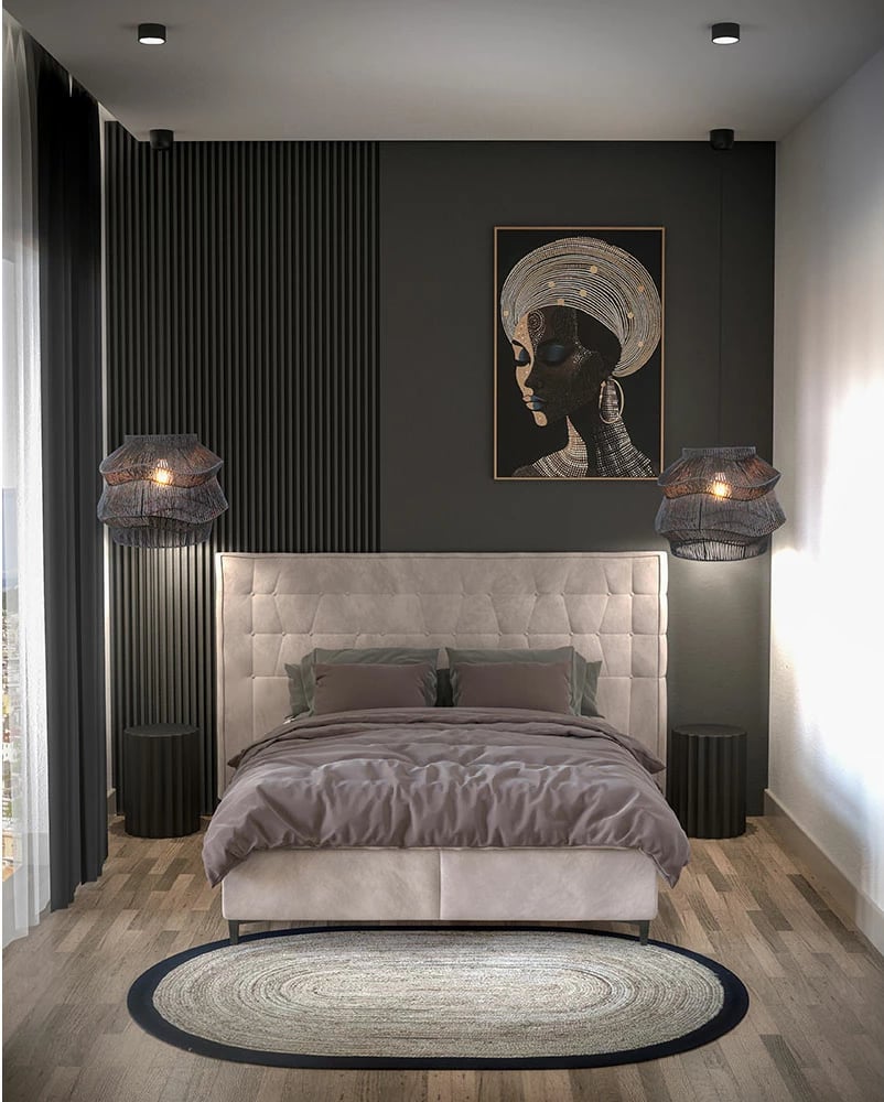 Tavolinë anësore Roman, ngjyrë e zezë, 36x36x49cm