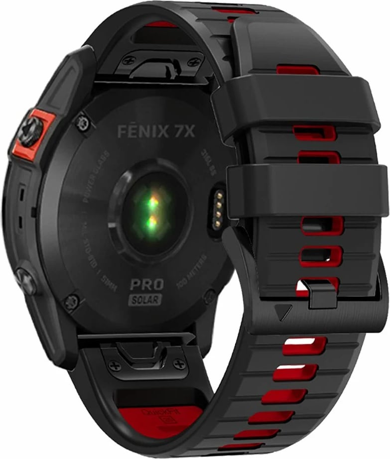 Rrip sportiv Tech-Protect IconBand Pro për Garmin Fenix 3/5X/3HR/5X Plus/6X/6X Pro/7X, i zi/kuq