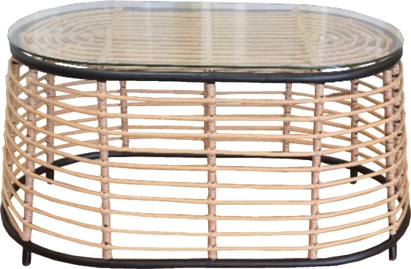 Tavolinë kafeje Loom, natyrale, e zezë, 95x55x45