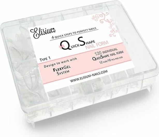 Forma për zgjatje thonjsh Elisium Quick Shape Type 1, 120 copë Forma për zgjatje thonjsh Elisium Quick Shape Type 1, 120 copë