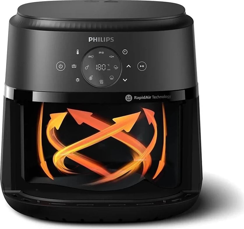 Frytkownicë Philips Ovi XL NA231, pa yndyrë, e zezë