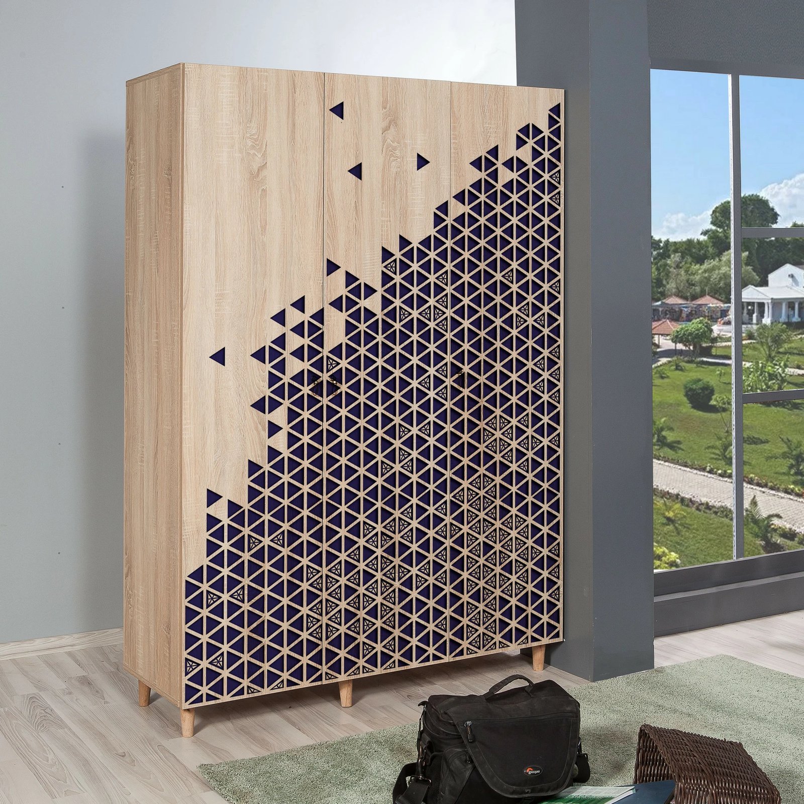 Dollap Hanah Home, Mode-123, ngjyrë lisi Sonoma