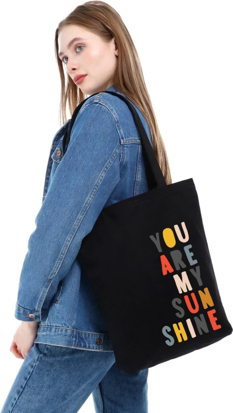 Çantë tote Zoozie Bags, e zezë, 35x40x8cm