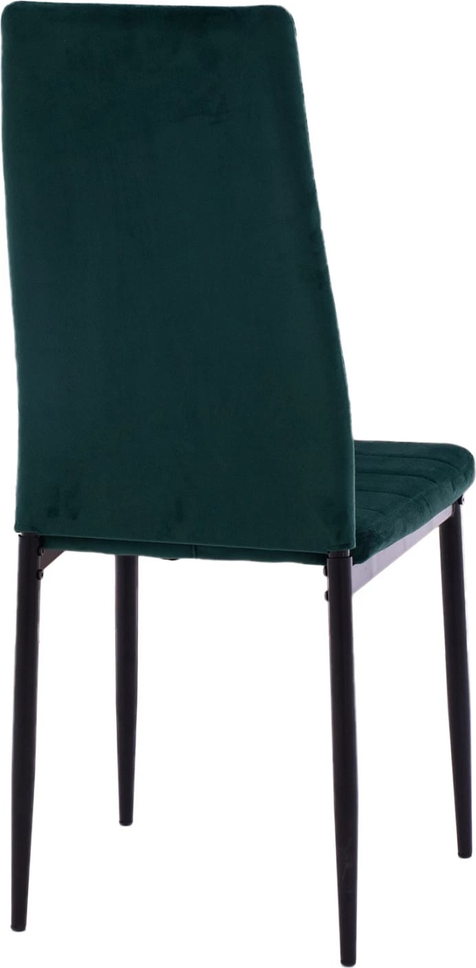 Karrige metalike FH0037.33, kadife e gjelbër, me kornizë metalike K/D, set prej 4 copë