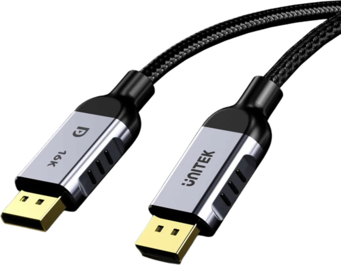 Kabllo DisplayPort Unitek 2.1 8K 120Hz 3m zi-gri