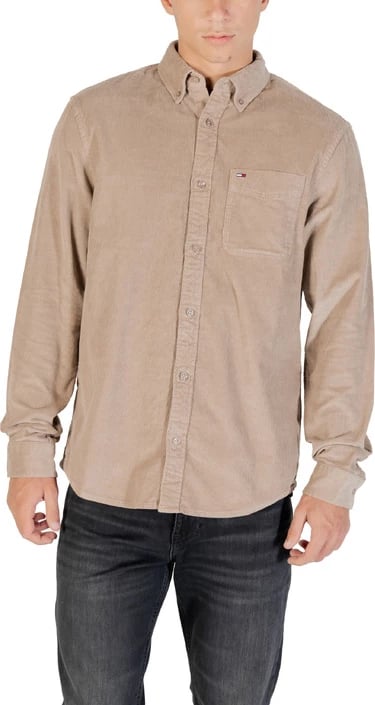 Këmishë Tommy Hilfiger Jeans për meshkuj, beige