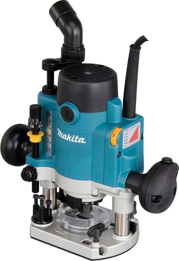 Frezer druri Makita RP1111CJFA, 1100W, bazë zhytëse, port pluhuri, blu