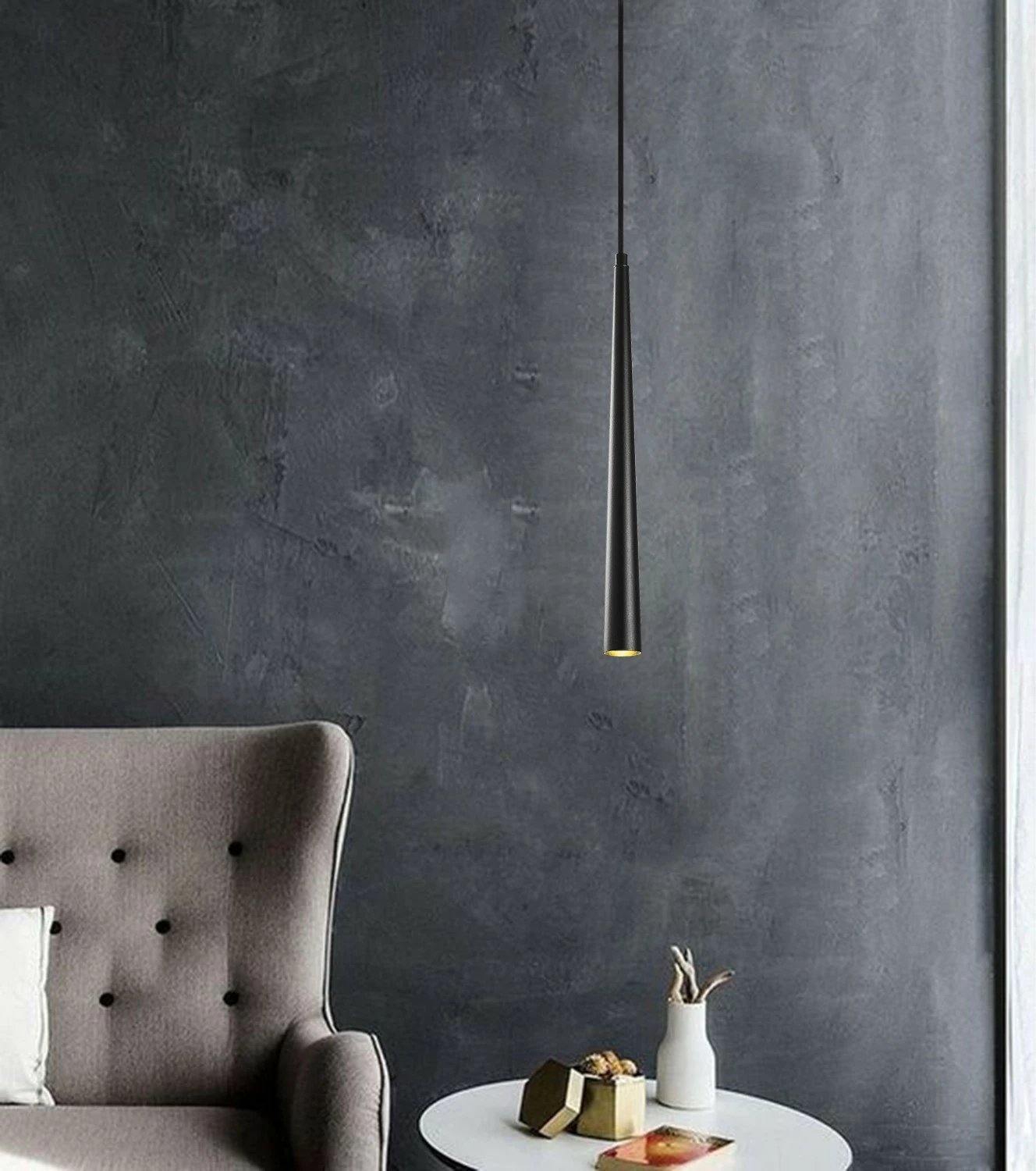 Llambë tavani Opviq, Uğur - 6071, metal i zi, lartësi e rregullueshme