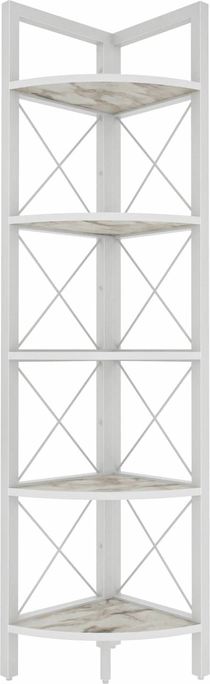 Raft librash modern, ngjyrë e bardhë, Skye Decor, Remo, 30.5x33x160cm