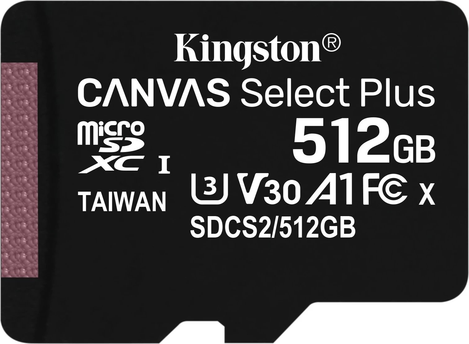 MicroSDXC Kingston Canvas Select Plus 512GB, Class 10, UHS-I, e zezë