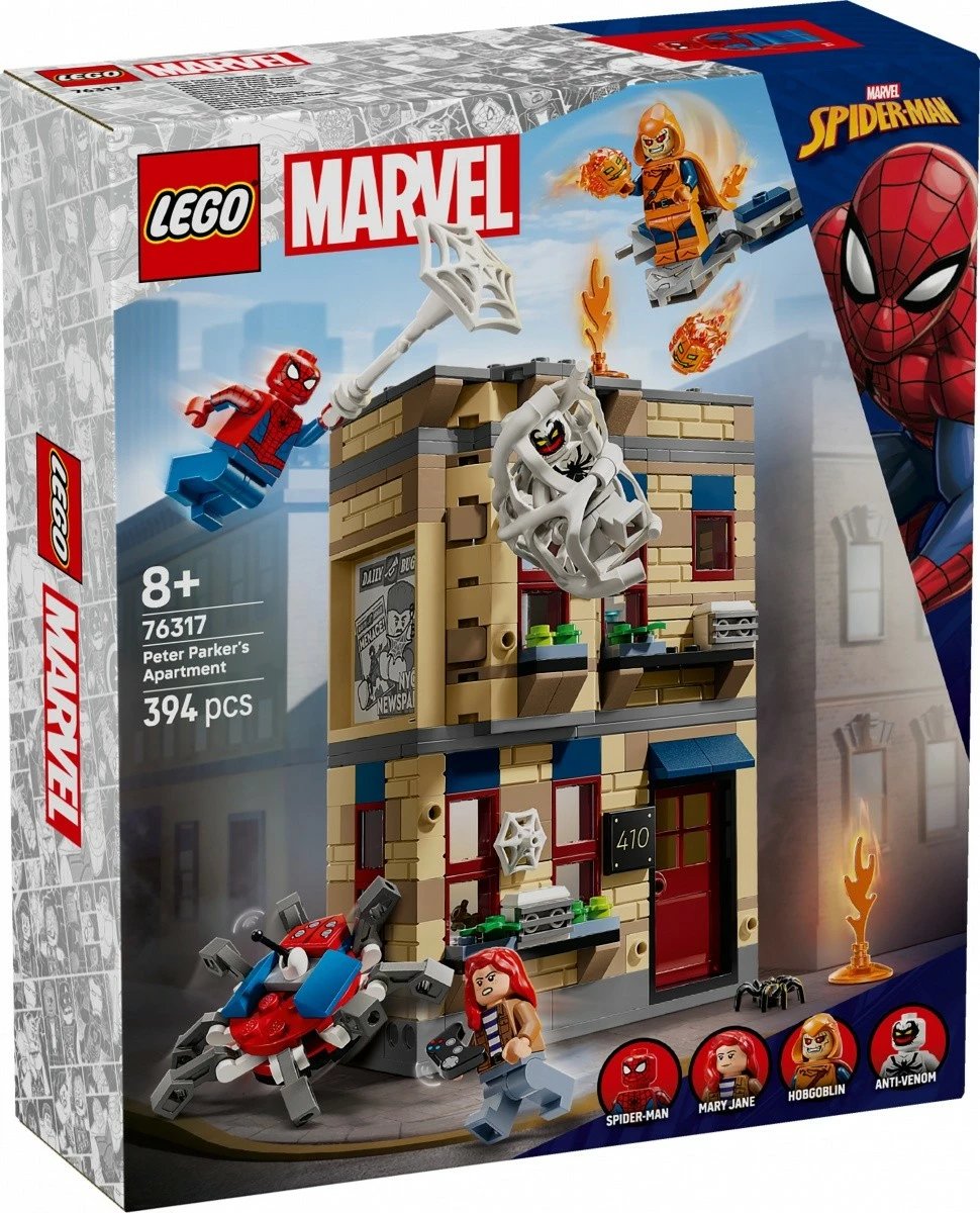 Set ndërtimi LEGO Marvel Spider-Man 76317 apartamenti i Peter Parker, 394 pjesë