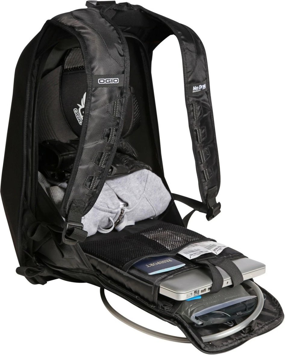 Çantë shpine OGIO NO DRAG MACH 1 STEALTH, për motoçiklistë, 22L, e zezë