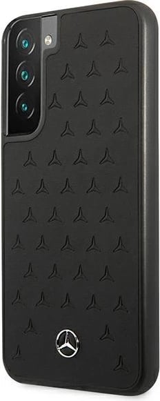 Mbështjellës Mercedes MEHCS22MPSQBK për Samsung Galaxy S22+, lëkurë, i zi
