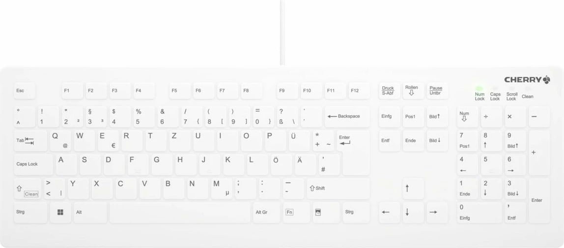 Tastierë Active Key C8112, dizajn i sheshtë, IP68, e bardhë