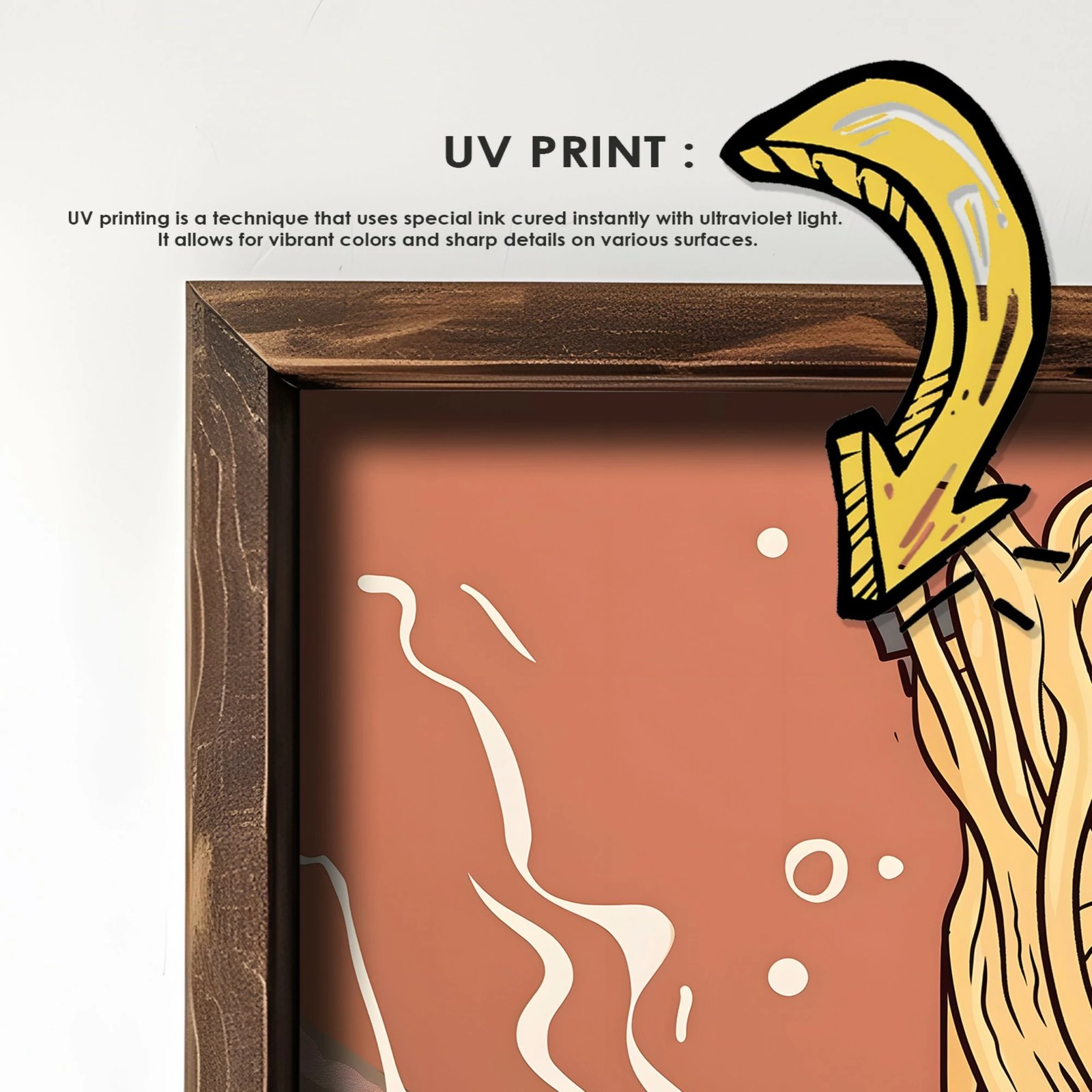 Pikturë dekorative me kornizë MDF, shumëngjyrëshe, GE207-L