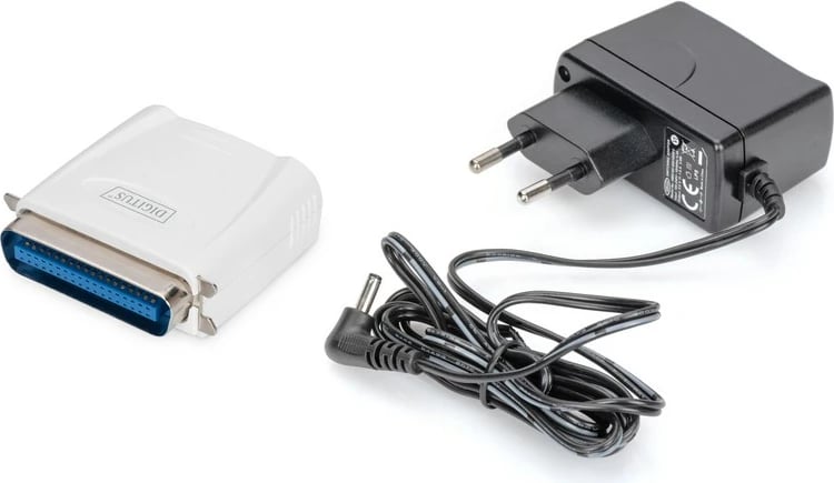 Server printimi Digitus DN-13001-1, 1 portë, 1xLPT, 1xRJ-45, i bardhë