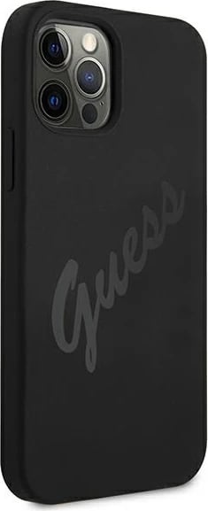 Mbështjellës Guess GUHCP12LLSVSBK për iPhone 12 Pro Max 6.7", silikon, i zi Mbështjellës Guess GUHCP12LLSVSBK për iPhone 12 Pro Max 6.7", silikon, i zi
