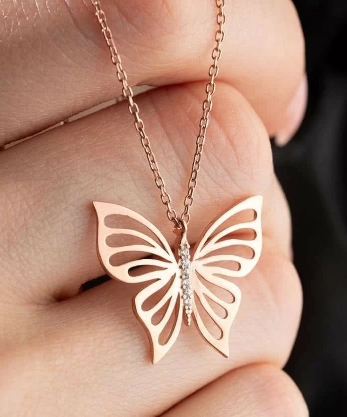 Varëse argjendi e hollë, ngjyrë rozë, flutur, Jumeon, NRZ999604