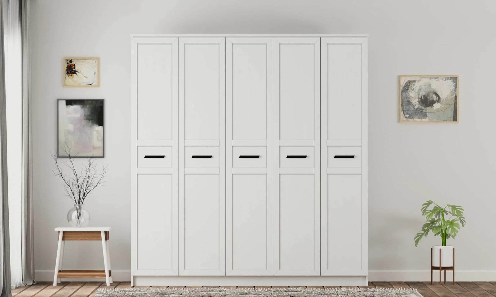 Dollap Skye Decor, ngjyrë e bardhë mat, RB-168-01-004