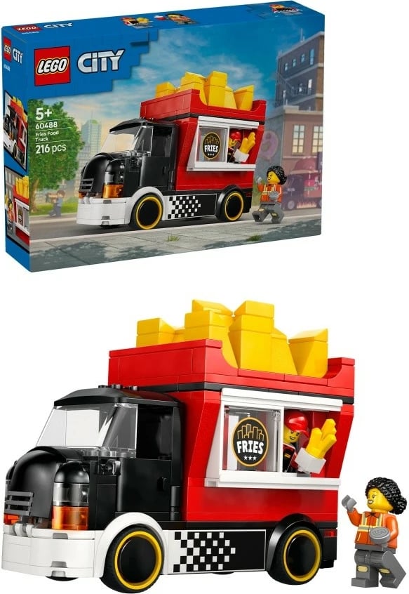 Set konstruktimi LEGO City 60488 kamion ushqimi me patate të skuqura 216 pjesë 5+