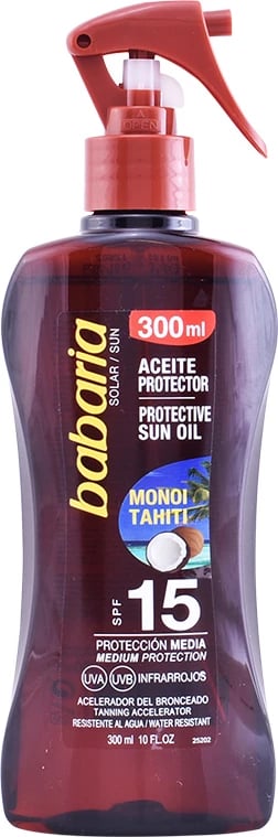 Vaj mbrojtës për diell Babaria Protective Sun Oil SPF15 unisex 300ml