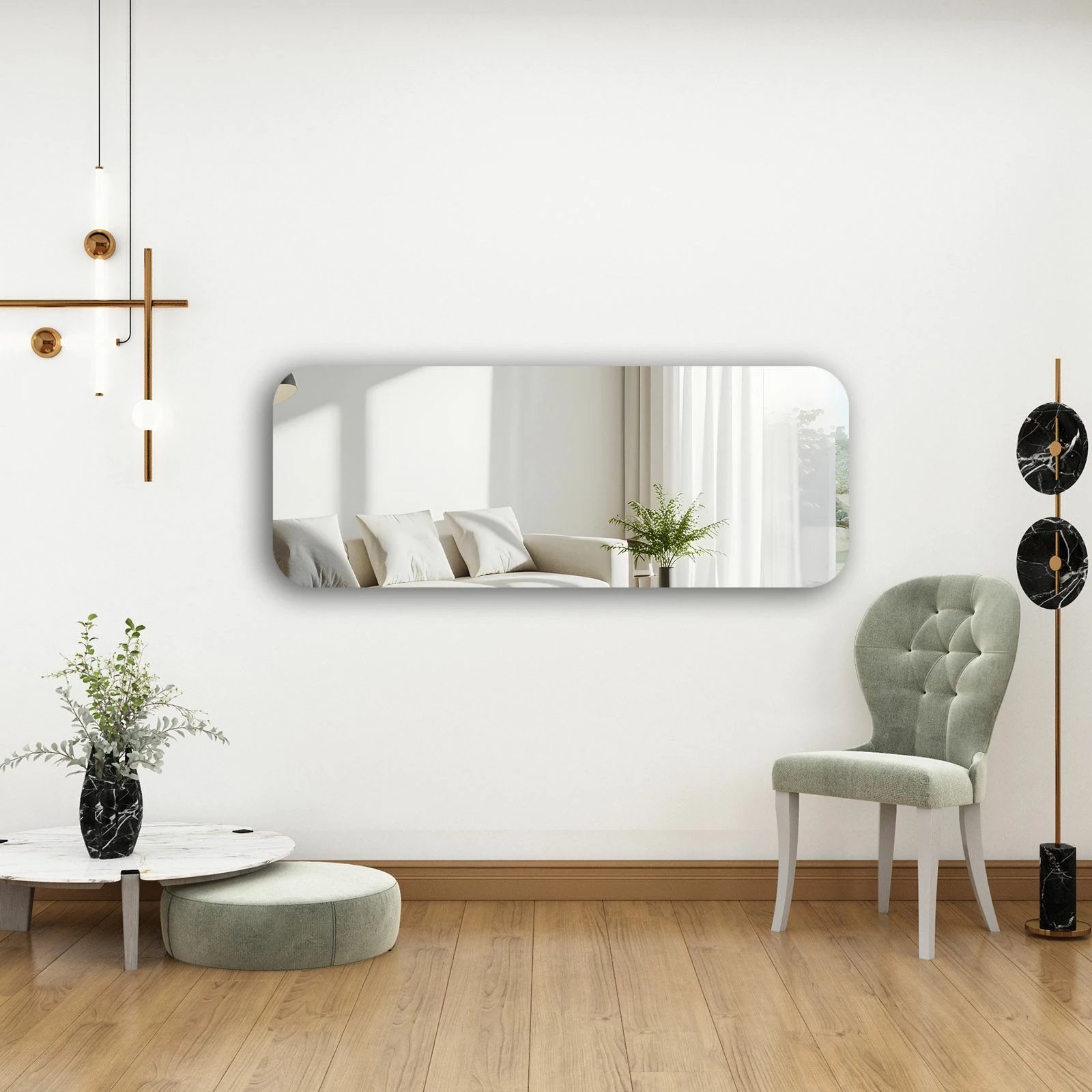 Pasqyrë dekorative Skye, shumëngjyrëshe, 52x135cm