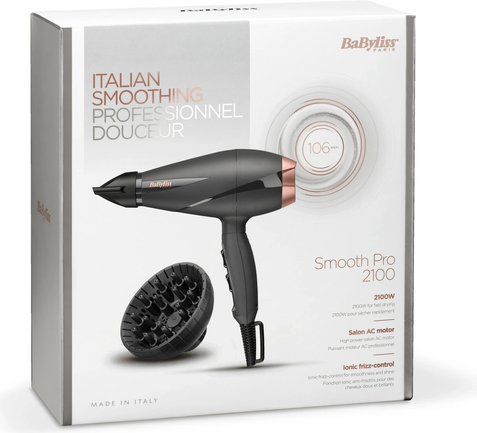 Tharëse flokësh BaByliss 6709DE Smooth PRO, e zezë