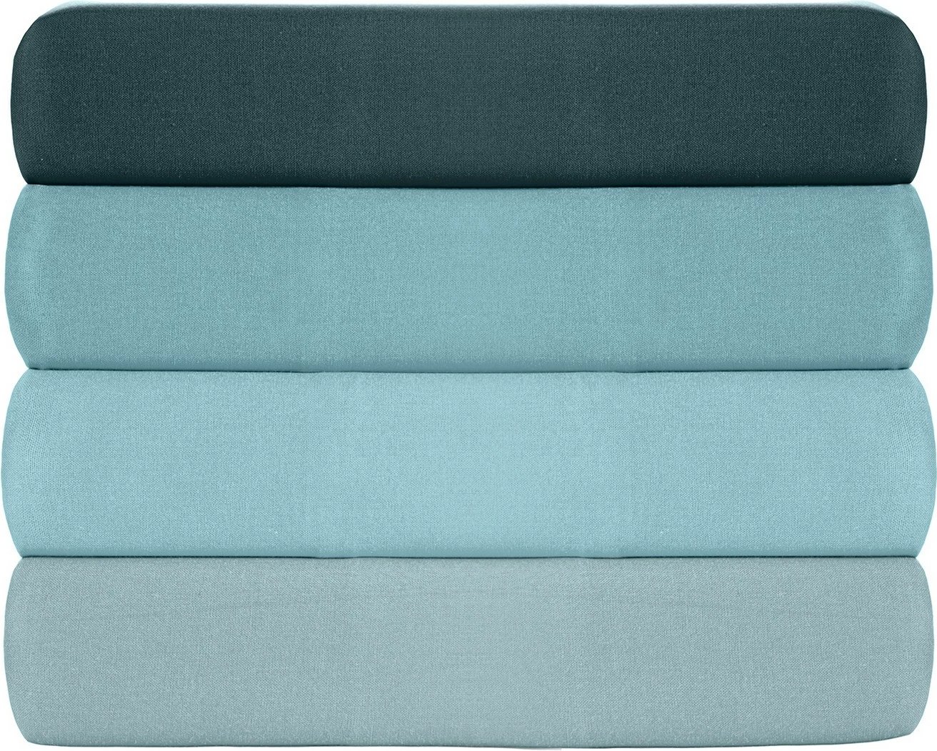 Çarçaf i vetëm fitted, pambuk Ranforce, ngjyrë mente, 90x200+30cm