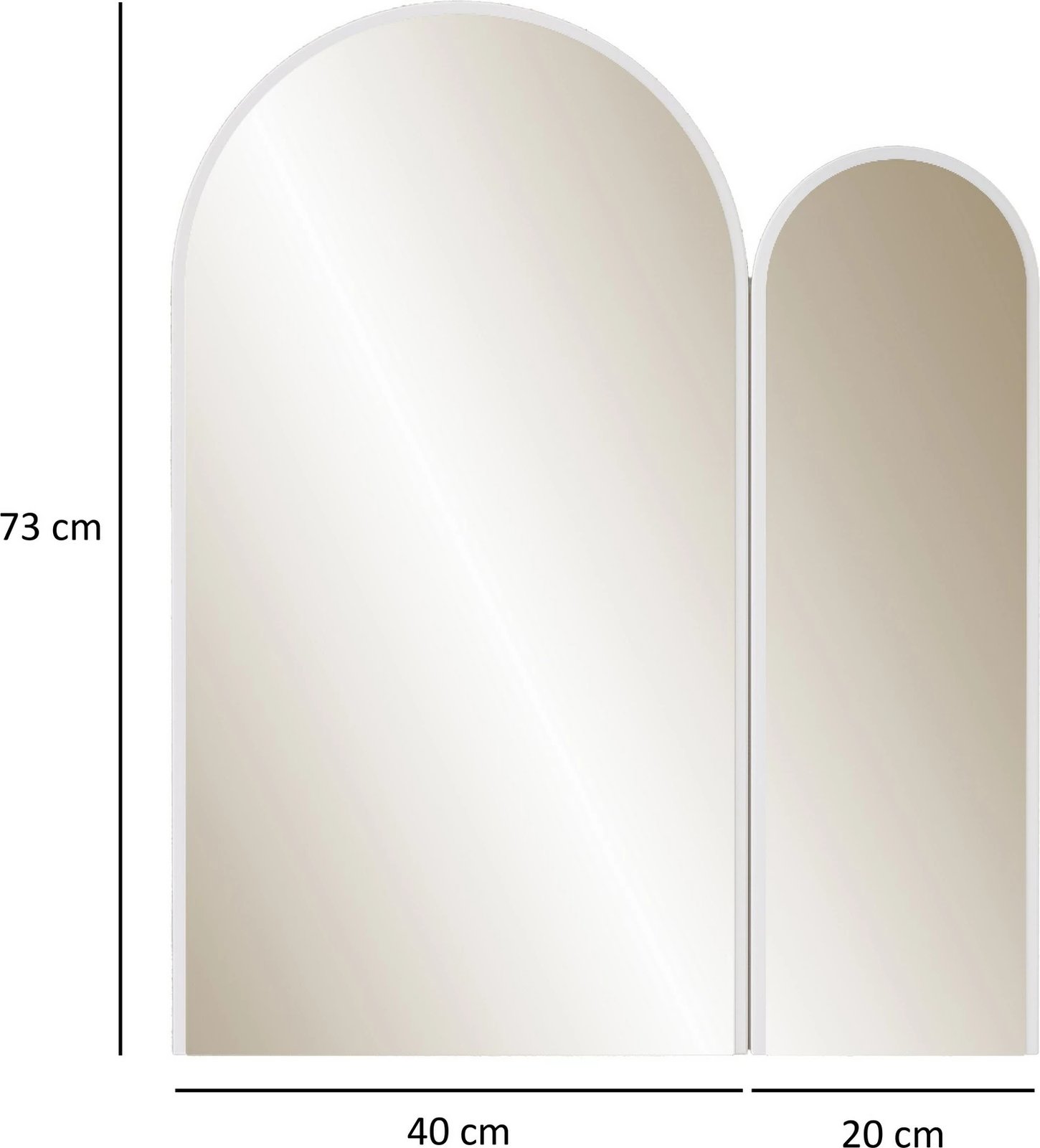 Pasqyrë dekorative, ngjyrë e bardhë, Skye Decor