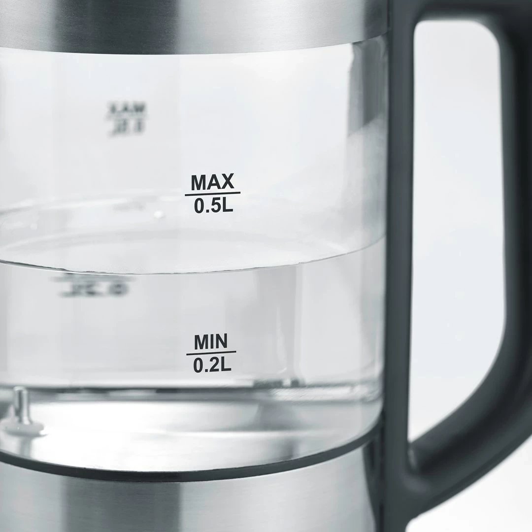 Ibrik elektrik Severin WK 3458, 0.5L, 1100W, i zi/transparente