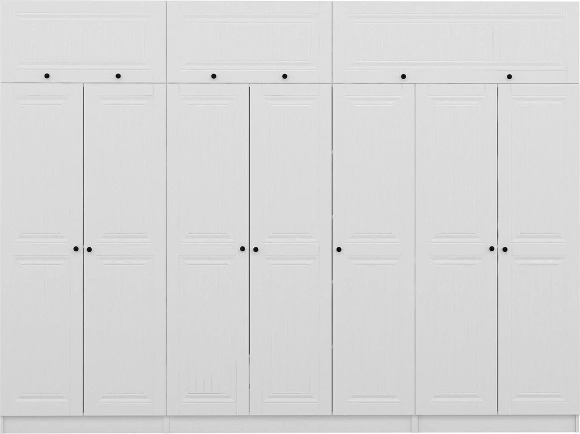 Dollap i bardhë për rroba, Skye Decor, Kale - 5140, 315x235x52 cm