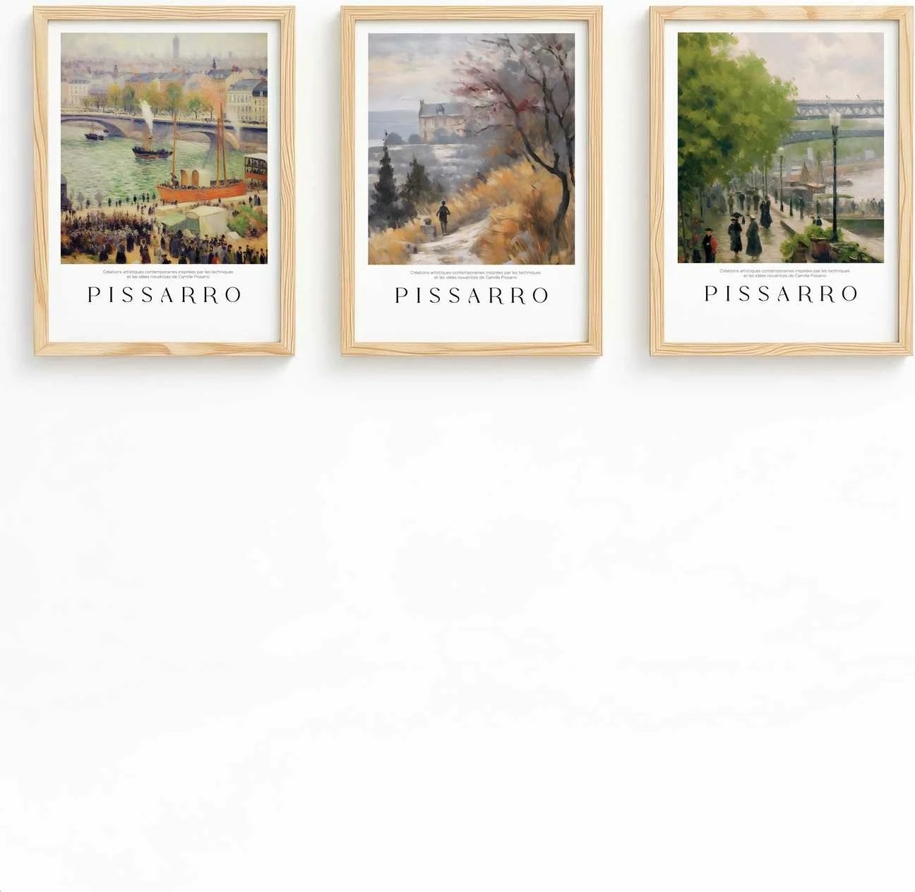 Pikturë dekorative me kornizë MDF (3 copë), Wallity, Huhu552, 20x30cm