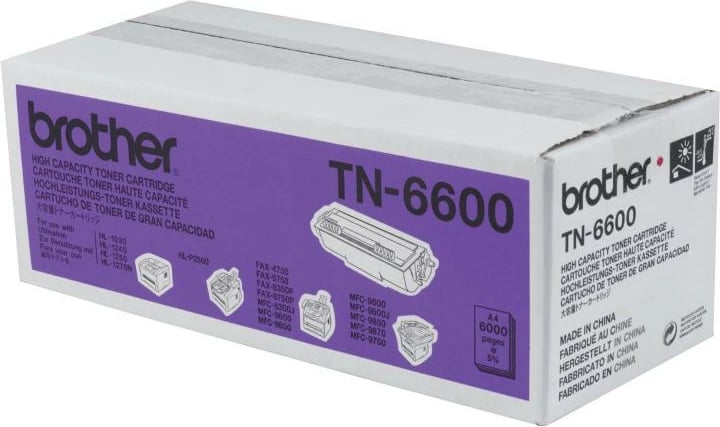Toner, Brother TN-6600, rendiment 5500-8800 faqe, i zi