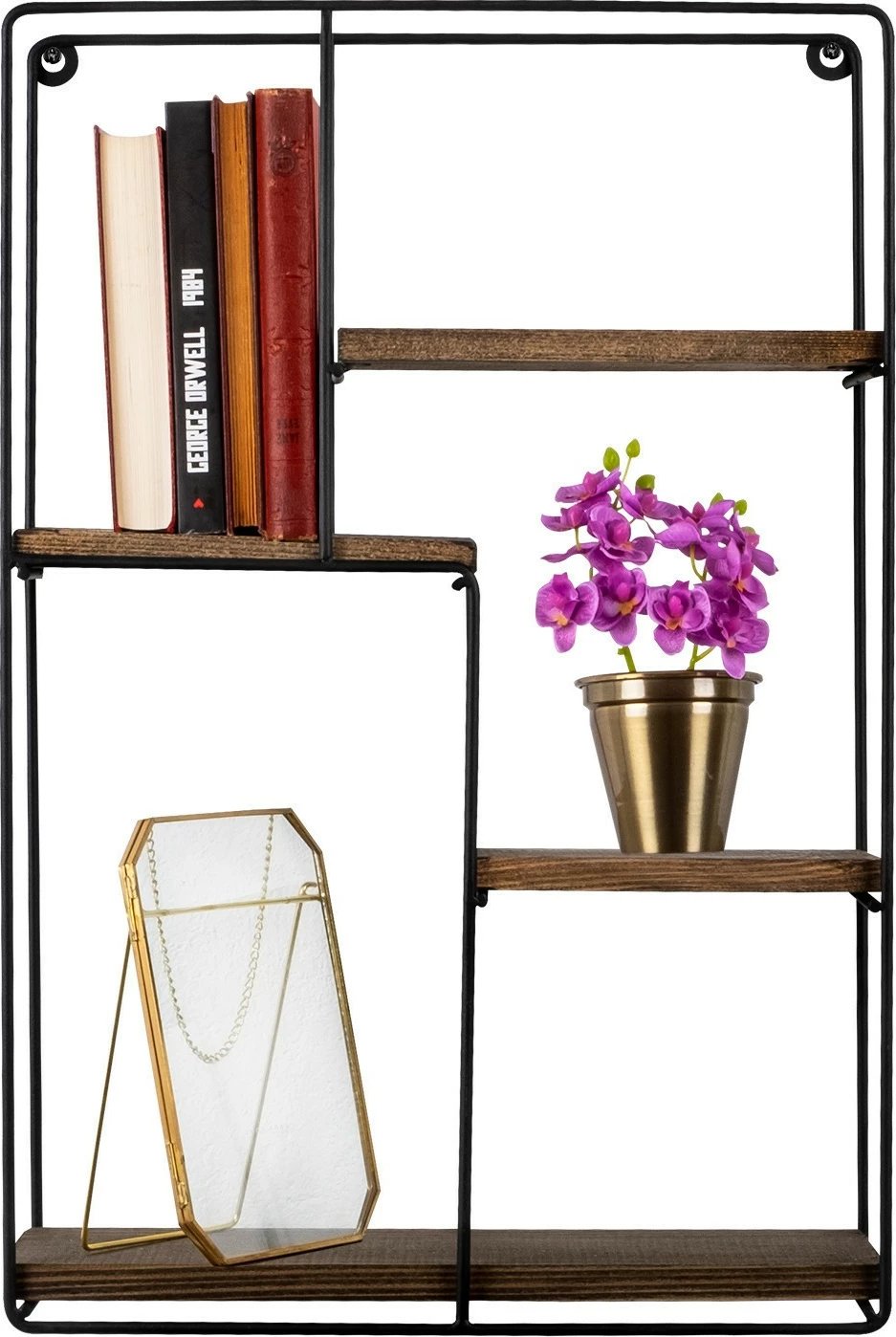 Raft muri Hanah Home, Lotus, ngjyrë e zezë dhe arre