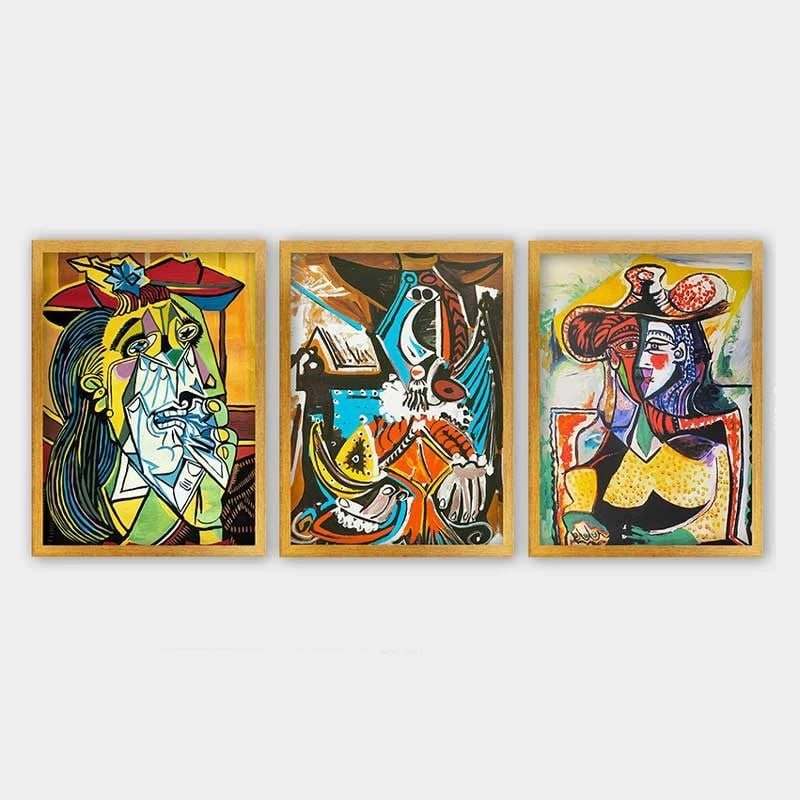 Set pikturash dekorative me kornizë, shumëngjyrëshe, Wallity, 3AC_UNPP09_3545, 3 copë