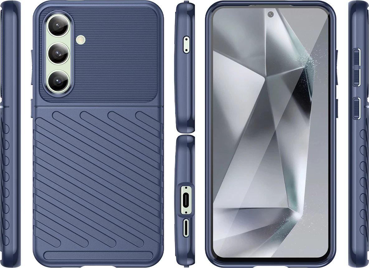 Mbështjellës Hurtel Thunder Case për Samsung Galaxy S24 FE, TPU, Blu