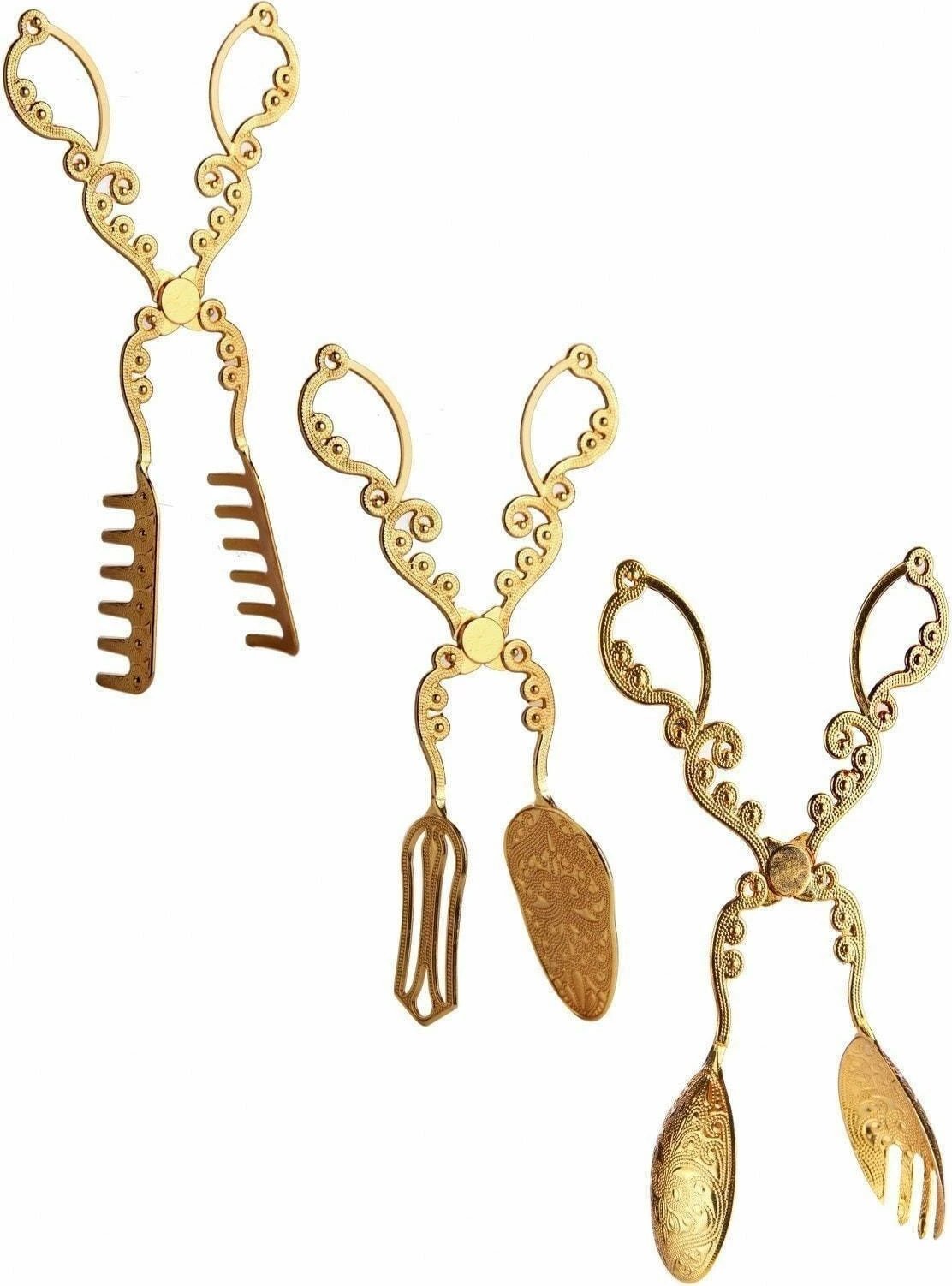 Set kapëse të arta për kuzhinë, 3 copë, Hermia, PLT0418